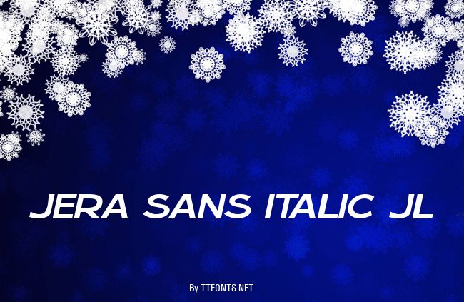 Jera Sans Italic JL example